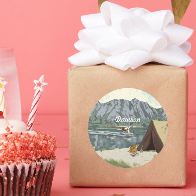 Adesivo Viagem de pesca do Alasca (Festa)