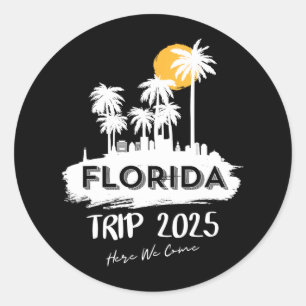 Adesivo Viagem de praia em Miami Flórida 2025, aqui vamos