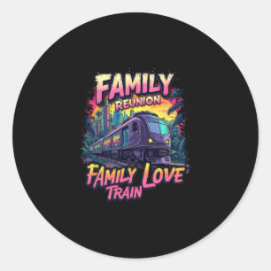 Adesivo Viagem de Reunião Familiar Love Train Team Gatheri