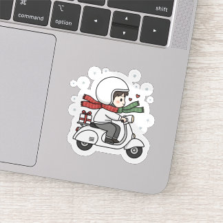 Adesivo Viagem de Scooter de Casal Fofo | Amor de Viagem R