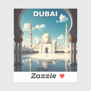 Adesivo Viagem de UAE da Grande Mesquita de Dubai