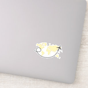 Adesivo viagem de vamos da ilustração mundial