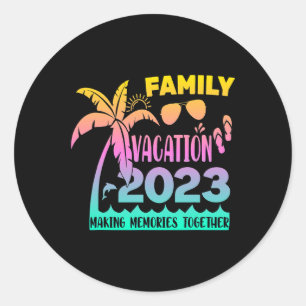 Adesivo Viagem de Verão da família Vintage Praia