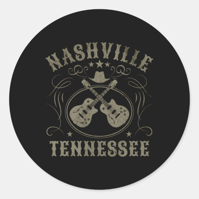 Adesivo Viagem do Tennessee Nashville (Frente)
