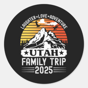 Adesivo Viagem em Família ao Utah 2025 Aventura de Acampam