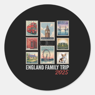 Adesivo Viagem em Família pela Inglaterra 2025 Selo Postal