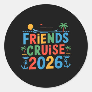 Adesivo Viagem em Grupo Cruzeiro de Amigos 2026 Correspond