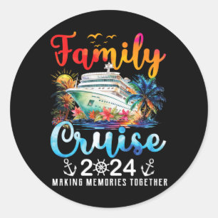 Adesivo Viagem Familiar De Cruzeiros Por Navio De Cruzeiro
