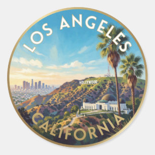 Adesivo Viagem Los Angeles Califórnia Hollywood