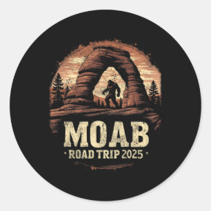 Adesivo Viagem Moab Bigfoot Vintage Utah Viagem de Carro C