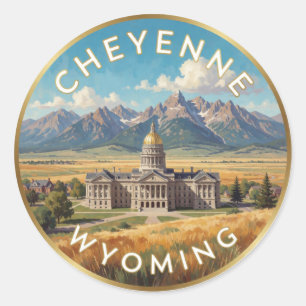 Adesivo Viagem Ocidental Cheyenne Wyoming