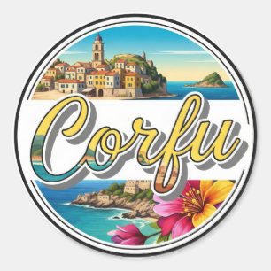 Adesivo Viagem para Corfu Grécia