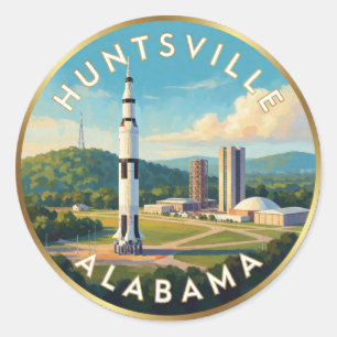 Adesivo Viagem para Huntsville Alabama Rocket City