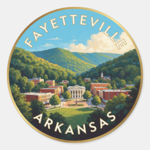Adesivo Viagem para o centro de Fayetteville Arkansas
