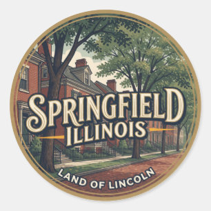 Adesivo Viagem para Springfield Illinois Capital Lincoln