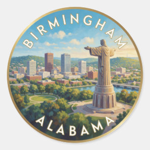 Adesivo Viagem pela Cidade Sulista de Birmingham Alabama