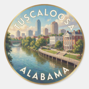 Adesivo Viagem pela Cidade Sulista de Tuscaloosa Alabama