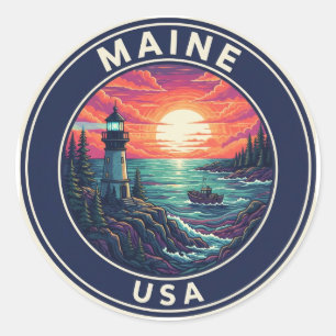 Adesivo Viagem pelos Faróis do Maine