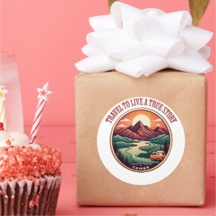 Adesivo Viagem Real Story Tee - Crachá Sem Viagens Falso