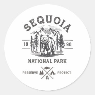 Adesivo Viagem Retro Sequoia Parque Nacional Novidade 