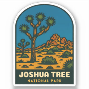 Adesivo Viagem Retro Vintage Parque Nacional Joshua Tree