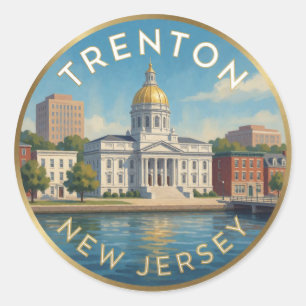Adesivo Viagem Revolucionária em Trenton Nova Jersey