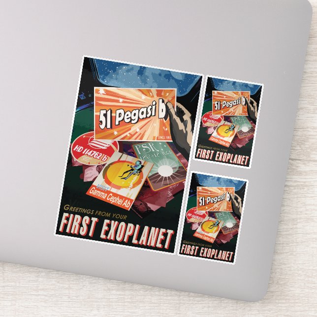 Adesivo Viagem Sci-Fi Ad, Planeta 51 Pegasi b (Detalhe)
