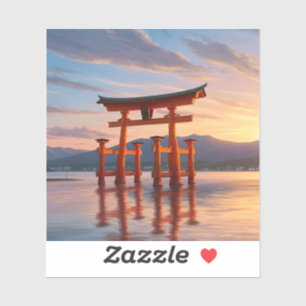 Adesivo Viagem Shrine de Miyajima Floating Torii Itsukushi