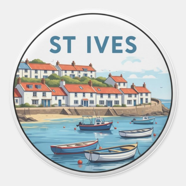 Adesivo Viagem St. Ives Cornwall Inglaterra (Frente)