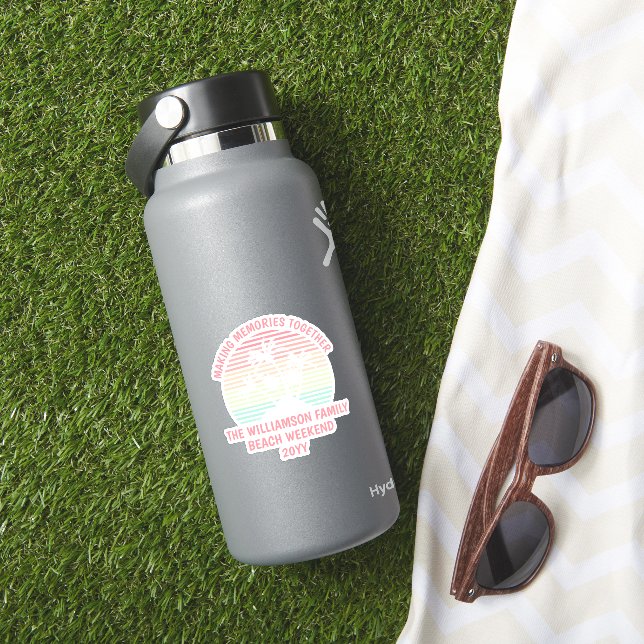 Adesivo Viagem Tropical de Praia Retroativa de Férias Fami (HydroFlask Insitu)