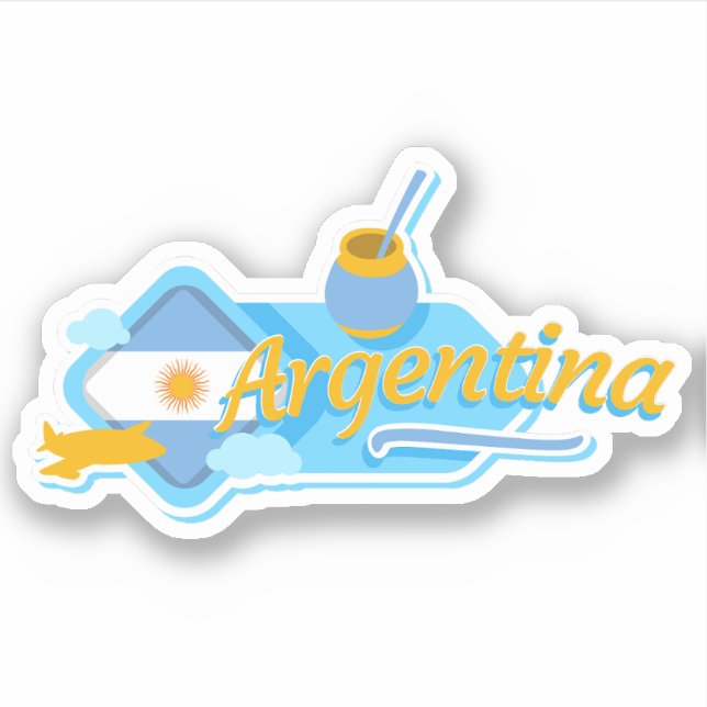 Adesivo Viagem Vinil Sticker Argentina (Frente)