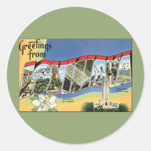 Adesivo Viagens Antigas, Saudações do Golfo da Louisiana