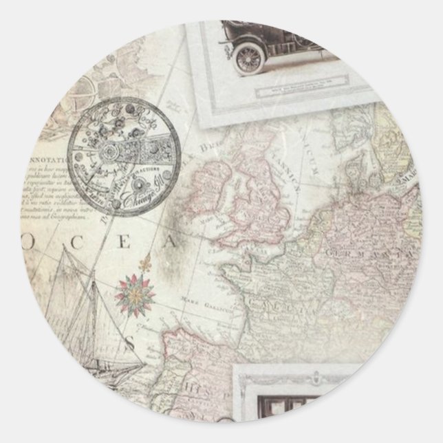 Adesivo Viagens retrô (Frente)