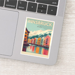 Adesivo Viagens retrô Innsbruck Tirol - Presentes dos Alpe