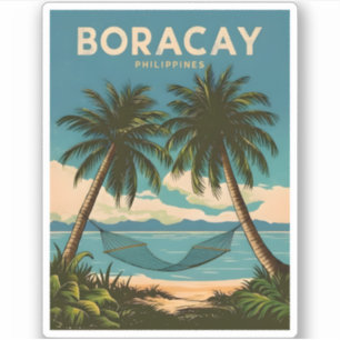 Adesivo Viagens vintage Boracay Filipinas - Scenografia re
