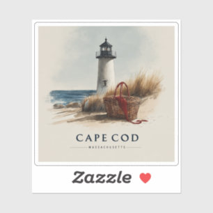 Adesivo Viagens vintage Cape Cod Massachusetts Beach Retro