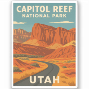 Adesivo Viagens vintage Capitol Reef National Park Utah