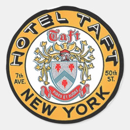 Adesivo Viagens vintage de bagagem NYC NY Hotel Taft