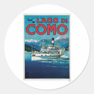Adesivo Viagens vintage de Lago Di Como Italia