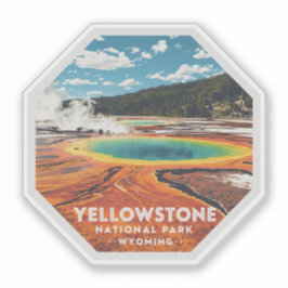 Adesivo Viagens vintage do Parque Nacional do Yellowstone