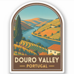 Adesivo Viagens vintage do Vale do Douro Portugal Retrocên