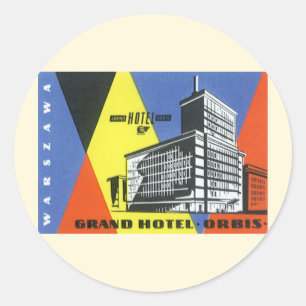 Adesivo Viagens vintage Europe, Varsóvia (Varsóvia), Polôn