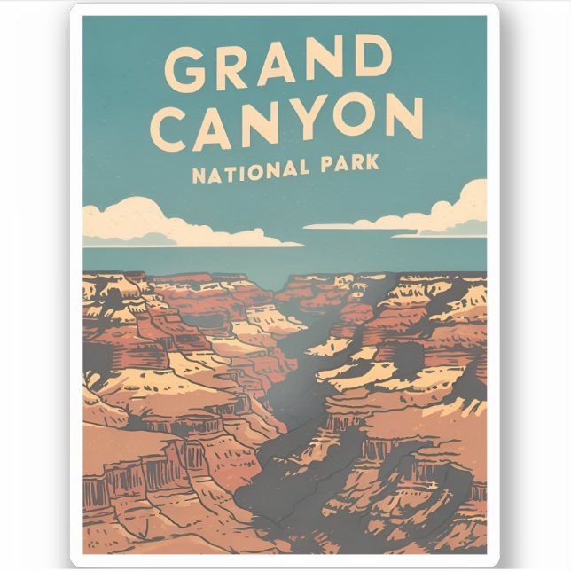 Adesivo Viagens vintage Grand Canyon - Retrocêndio (Frente)