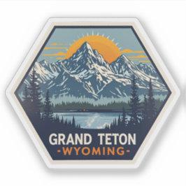 Adesivo Viagens vintage Grand Teton National Park