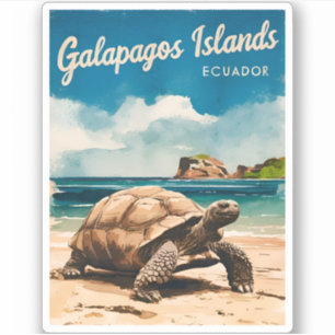 Adesivo Viagens vintage Ilhas Galápagos Retro Equador