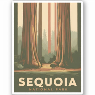 Adesivo Viagens vintage Sequoia National Park Califórnia