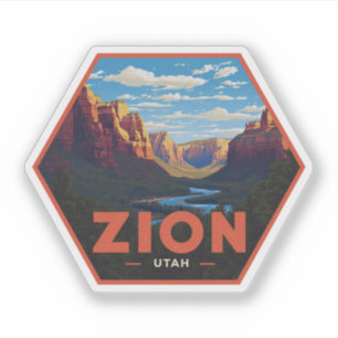 Adesivo Viagens vintage Zion National Park