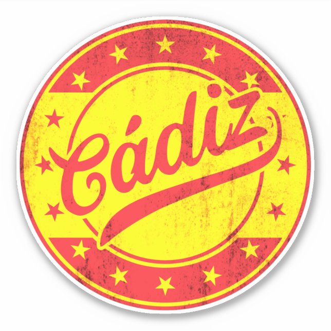 Adesivo Viajante global - Cádiz, Espanha (Frente)