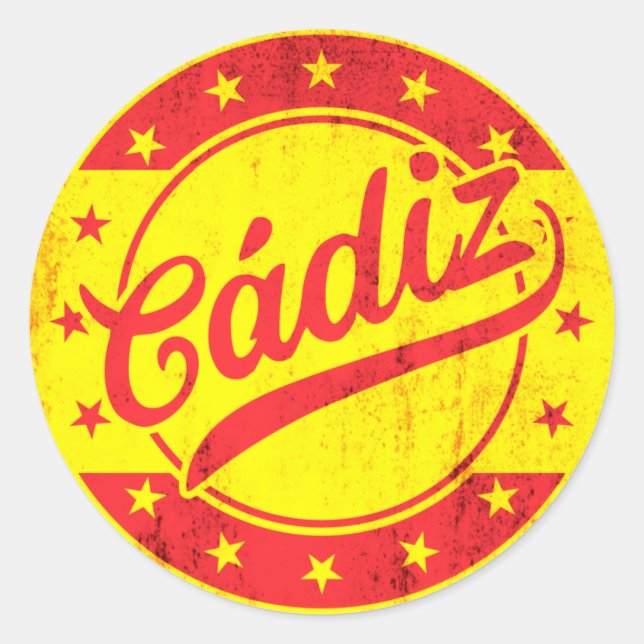 Adesivo Viajante global - Cádiz, Espanha (Frente)