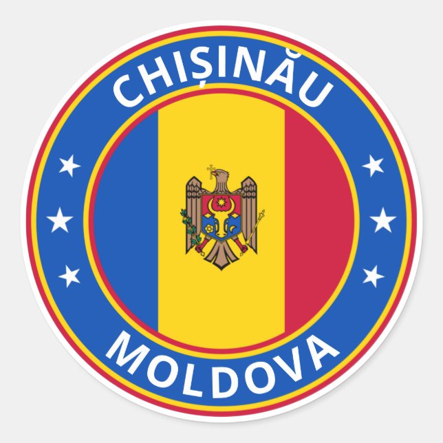 Adesivo Viajante Global - Chișinău, Moldávia Sticker (Frente)